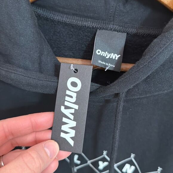 OnlyNY Black Barbed Wire Black Hoodie Men’s US Small - Picture 3 of 5